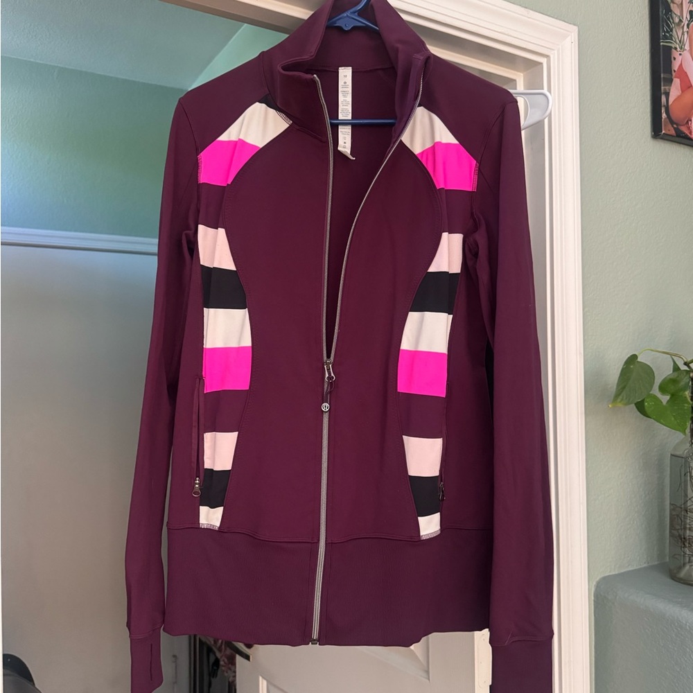 lululemon athletica Purple Jacket with Pink and White Accents